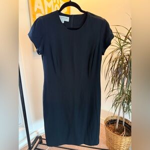 Jones New York Black Dress with Cap Sleeve Size 8